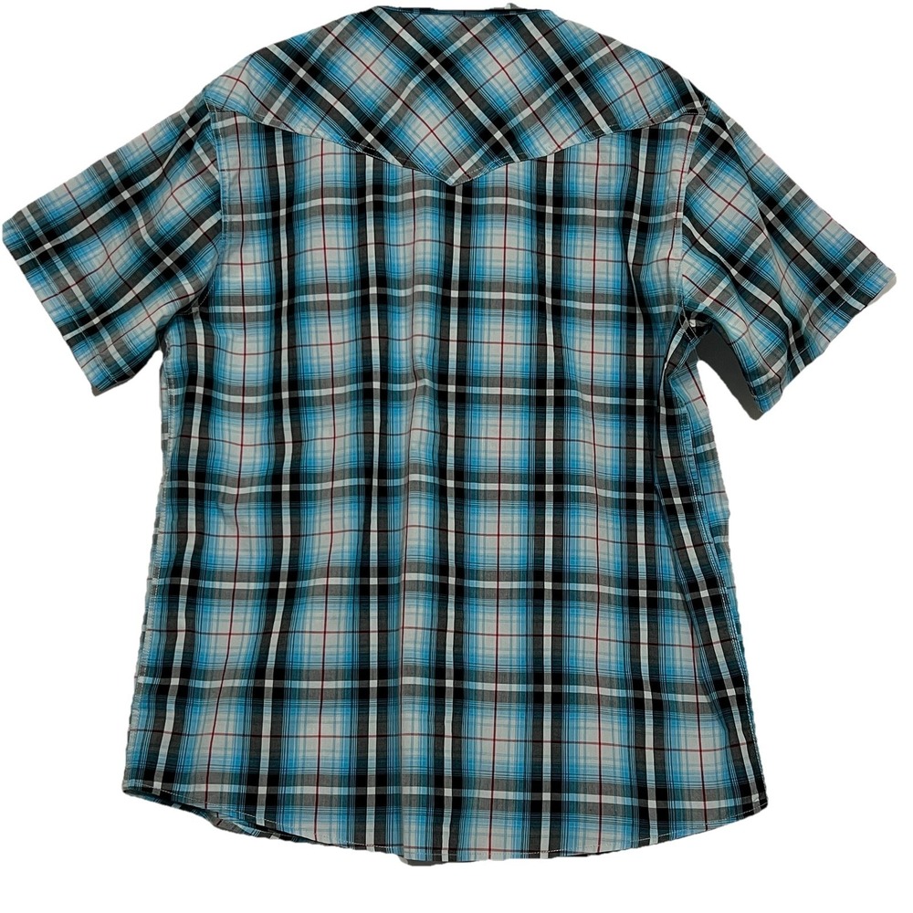 Cody James Western Short Sleeve Pearl Snap Plaid Shirt Multicolor Men Size XL - Picture 2 of 10